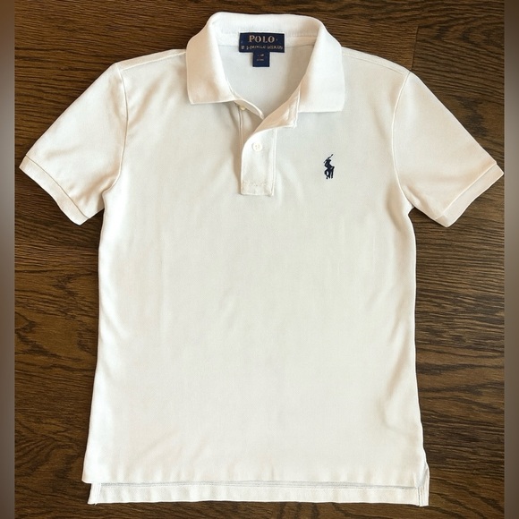 Polo Ralph Lauren Boys White Cotton Polo Shirt Size M 10-12 Short Sleeve Classic - Picture 4 of 6